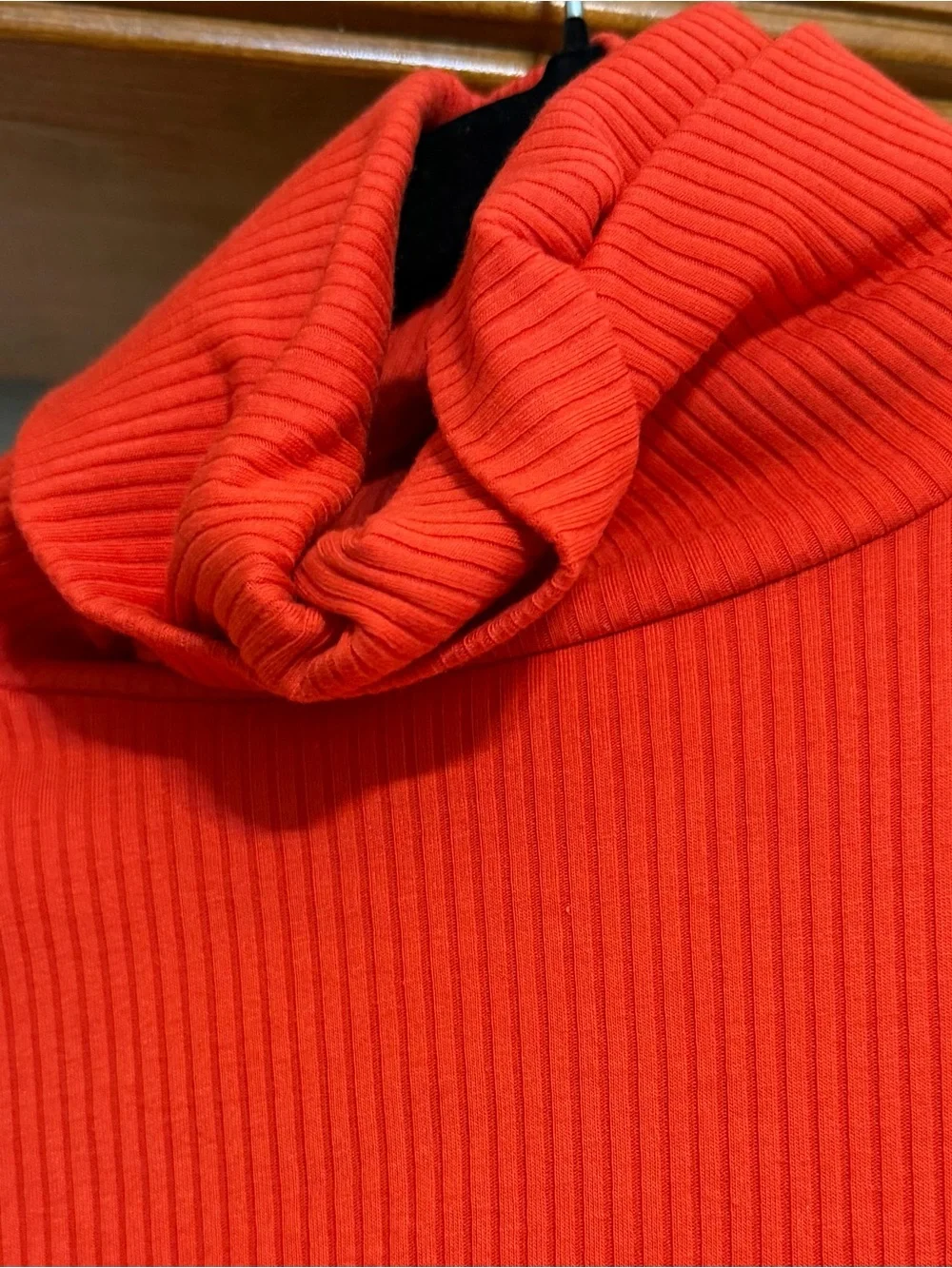 wild fable Bright Red Ribbed Turtleneck Dress